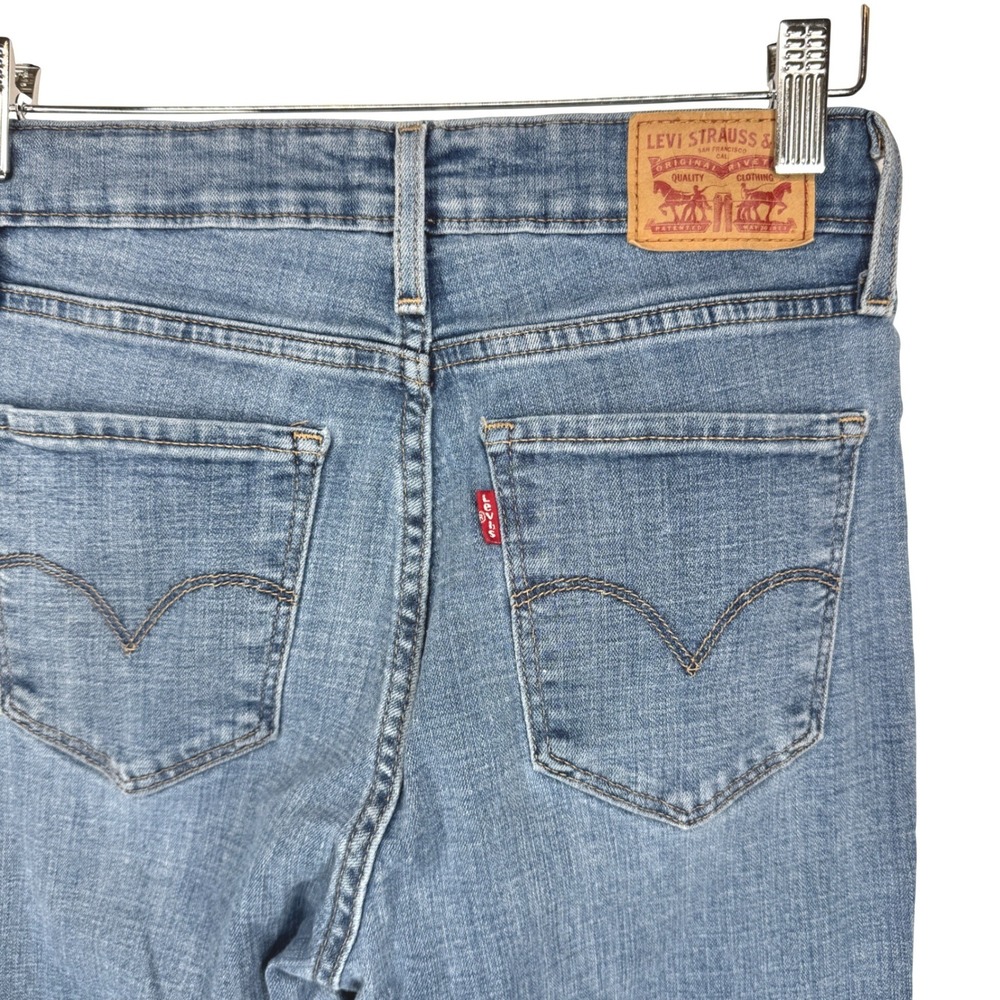 Levi Strauss 725 High Rise Bootcut Denim Jeans Medium Wash Size 28 Vintage Faded